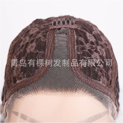 Qingdao Youke Tree Hair Products Co Ltd Natural Transition European and American Wig Foreign Trade Wig Black Chemical Fiber Front image 4