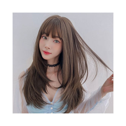 Yiwu Yarna Wig Co Ltd Wig Women s Long Hair Straight Hair Inner Buckle Air bangs Full Top Hair image 0