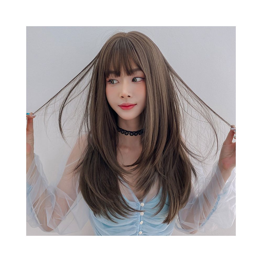 Yiwu Yarna Wig Co Ltd Wig Women s Long Hair Straight Hair Inner Buckle Air bangs Full Top Hair image 1