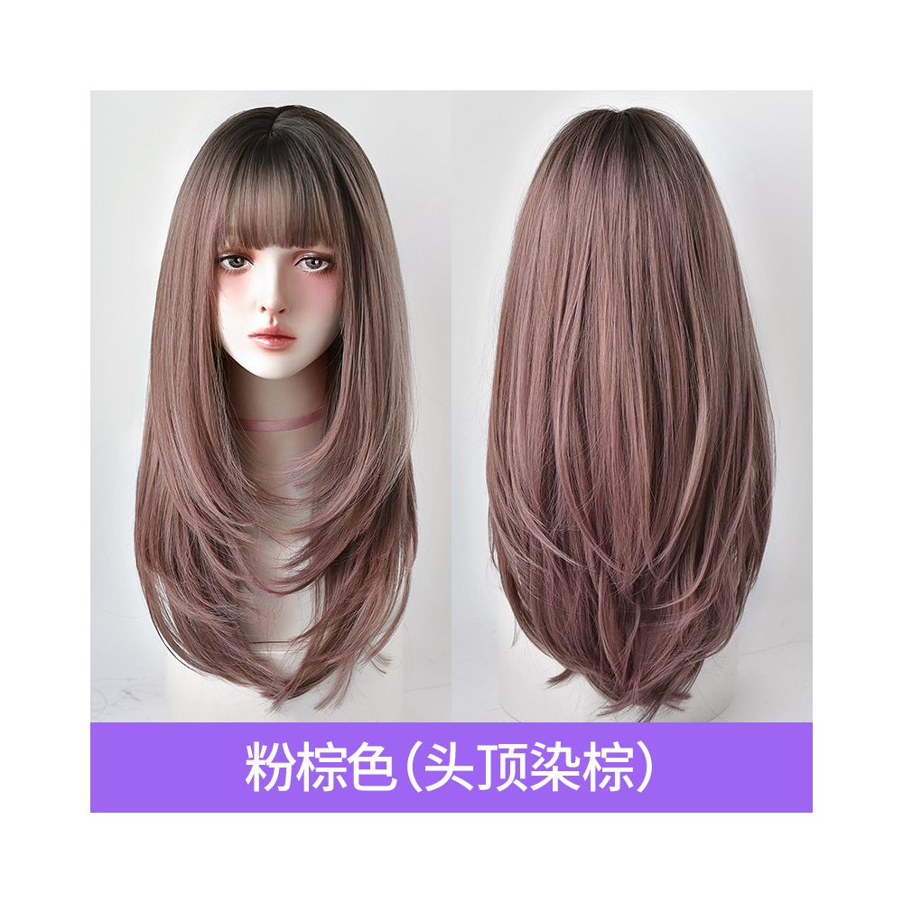 Yiwu Yarna Wig Co Ltd Wig Women s Long Hair Straight Hair Inner Buckle Air bangs Full Top Hair