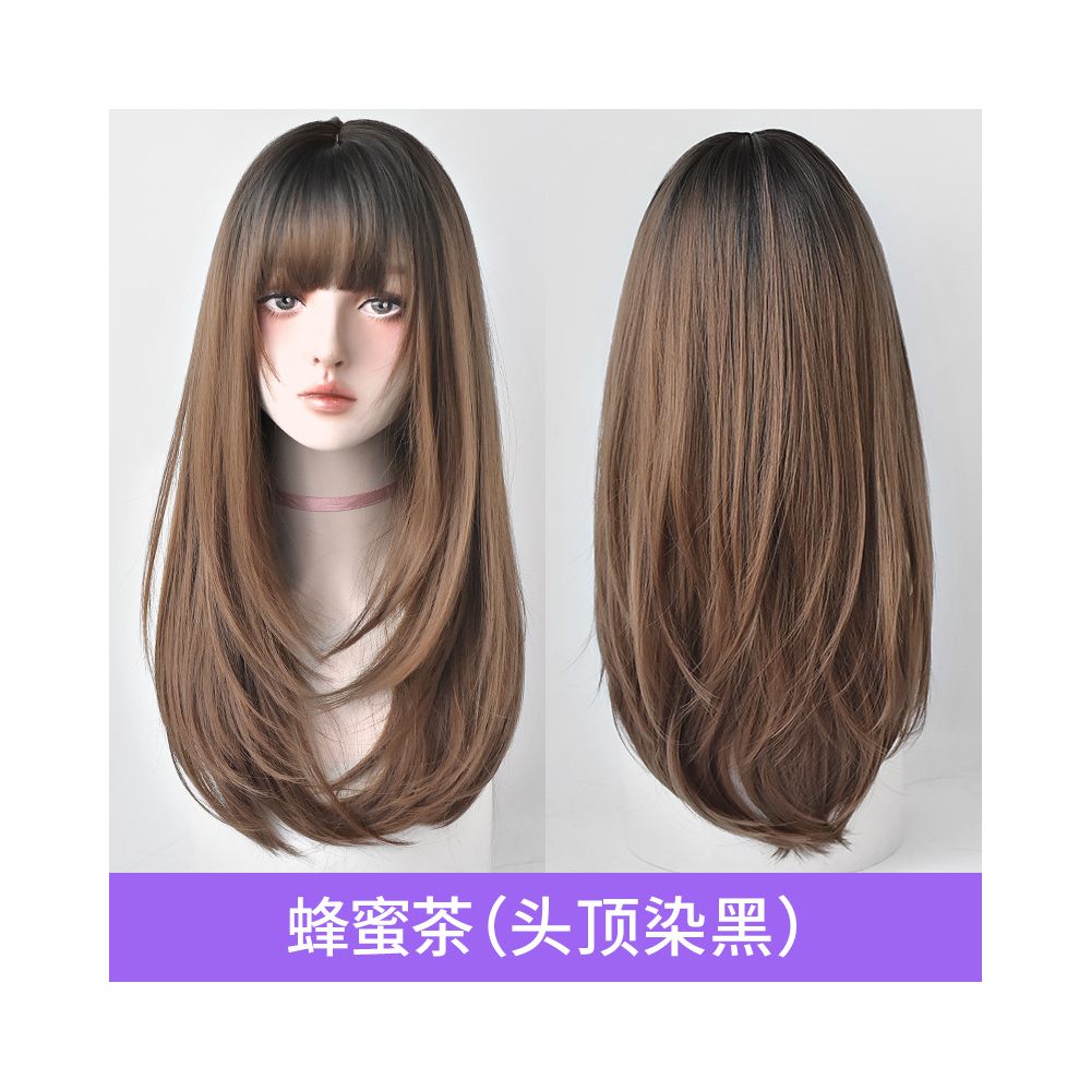 Yiwu Yarna Wig Co Ltd Wig Women s Long Hair Straight Hair Inner Buckle Air bangs Full Top Hair