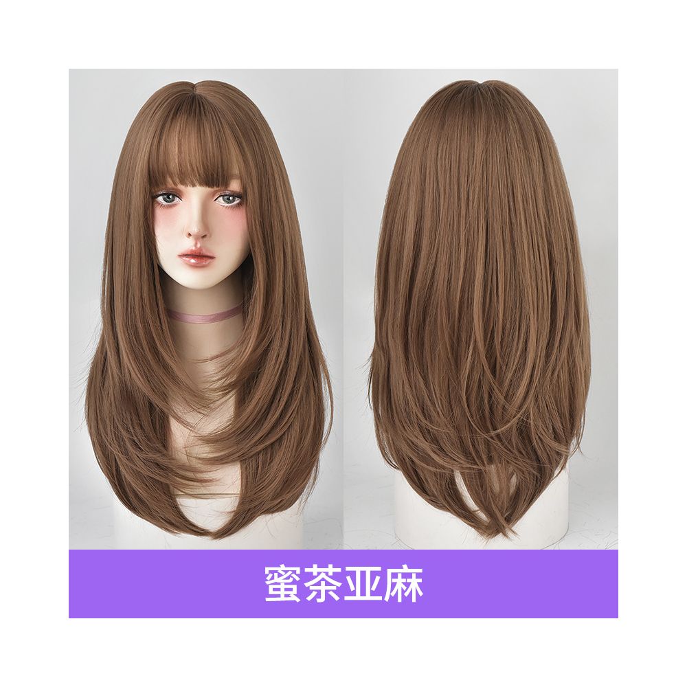 Yiwu Yarna Wig Co Ltd Wig Women s Long Hair Straight Hair Inner Buckle Air bangs Full Top Hair