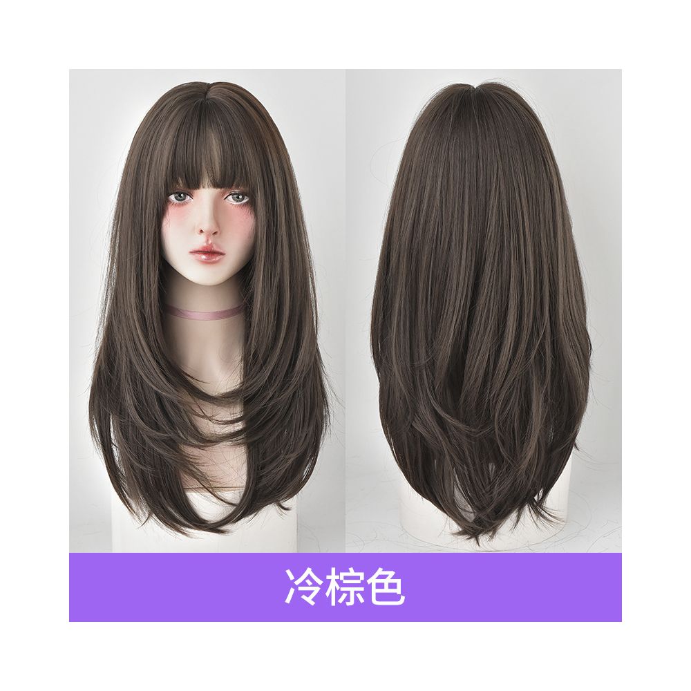 Yiwu Yarna Wig Co Ltd Wig Women s Long Hair Straight Hair Inner Buckle Air bangs Full Top Hair