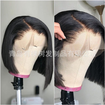 Qingdao Youkeshu Hair Products Co Ltd manufactures European and American style wigs 13 3 size in stock made from high temperature synthetic fibers image 0