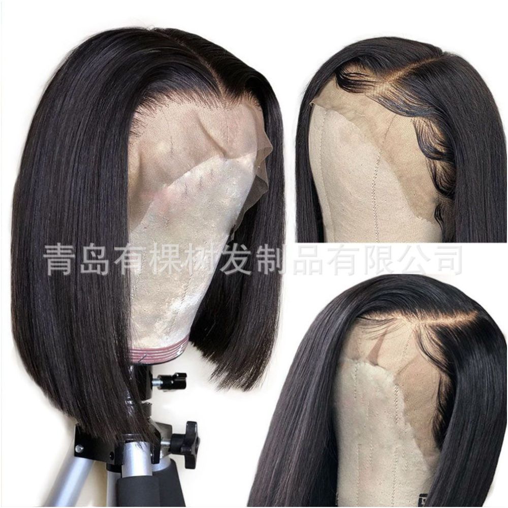 Qingdao Youkeshu Hair Products Co Ltd manufactures European and American style wigs 13 3 size in stock made from high temperature synthetic fibers image 1