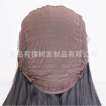 Qingdao Youkeshu Hair Products Co Ltd Cross border European and American Wig Women s Front Lace Small Curly Matte image 5