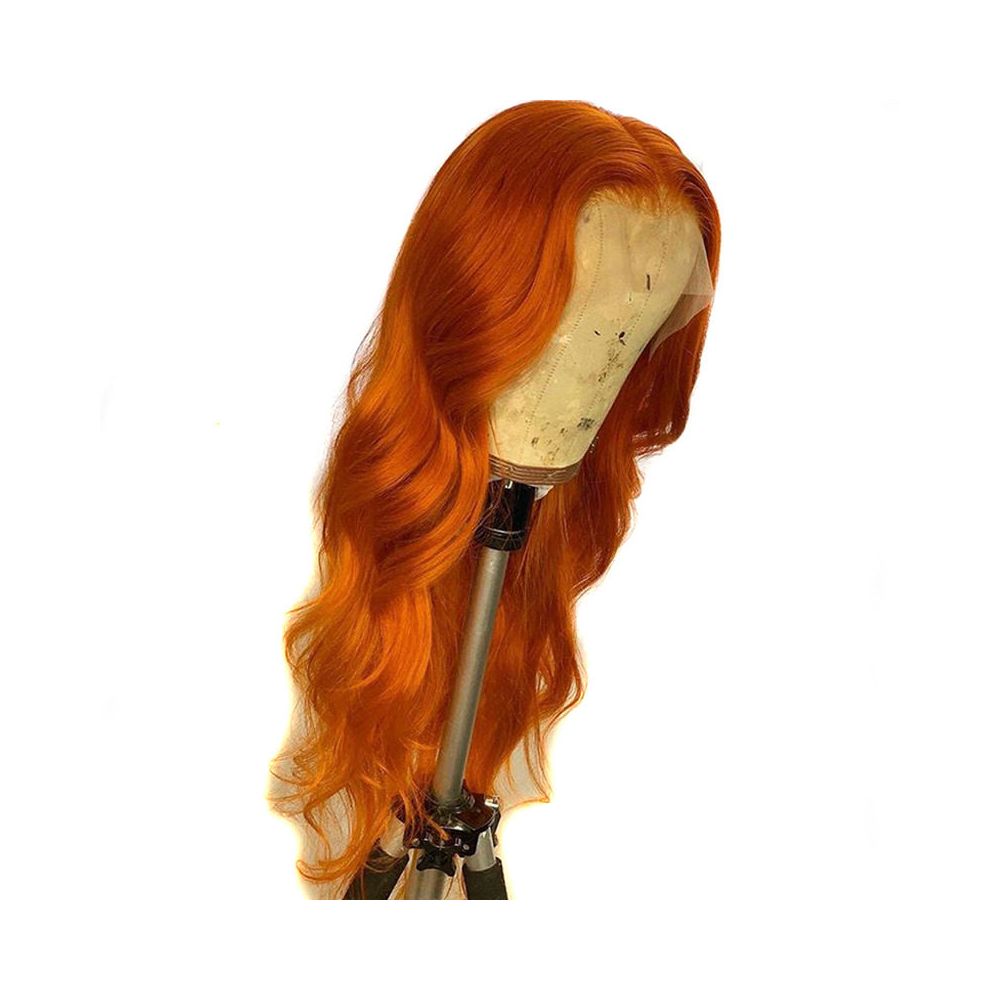 Qingdao Youke Tree Hair Products Co Ltd s new women s long curly hair is popular among internet celebrities with orange waves and a wig style image 3