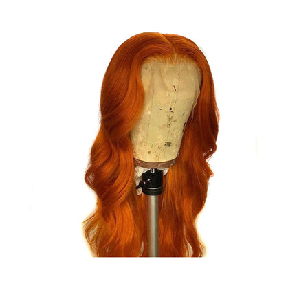 Qingdao Youke Tree Hair Products Co Ltd s new women s long curly hair is popular among internet celebrities with orange waves and a wig style image 4