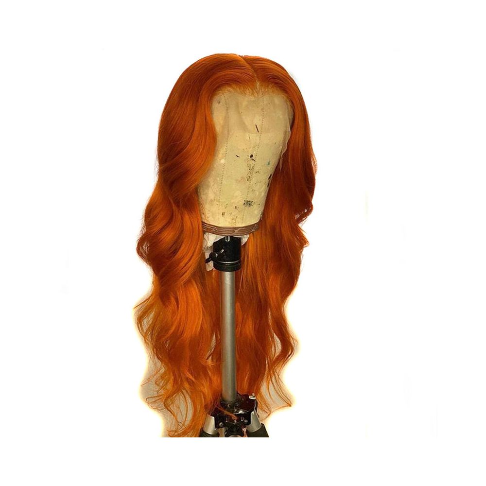 Qingdao Youke Tree Hair Products Co Ltd s new women s long curly hair is popular among internet celebrities with orange waves and a wig style image 0