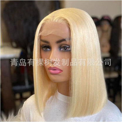 Qingdao Youkeshu Hair Products Co Ltd European and American wig synthetic front lace headband Amazon new 613 image 1