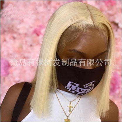 Qingdao Youkeshu Hair Products Co Ltd European and American wig synthetic front lace headband Amazon new 613 image 3