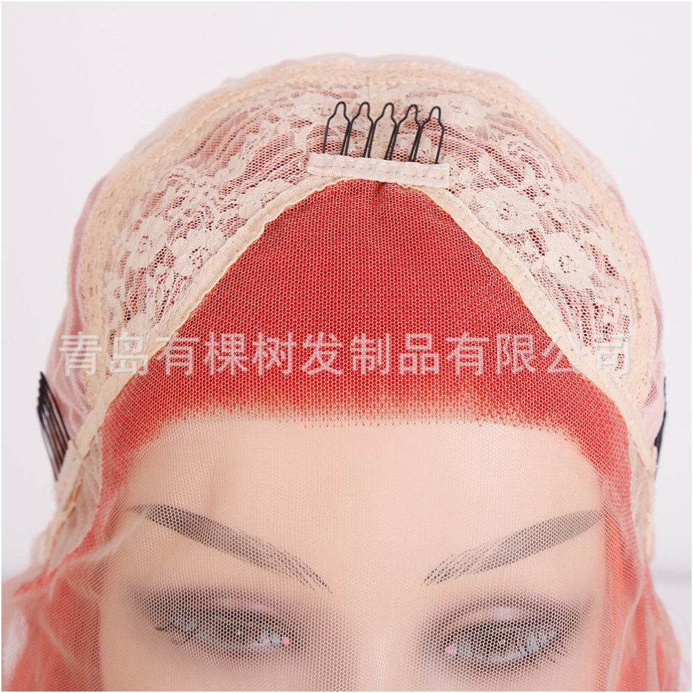 Qingdao Youkeshu Hair Products Co Ltd European and American wig synthetic front lace headband Amazon new 613 image 4