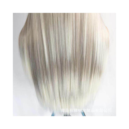 Qingdao Youkeshu Hair Products Co Ltd European and American wig new matte high temperature silk synthetic front bud image 4