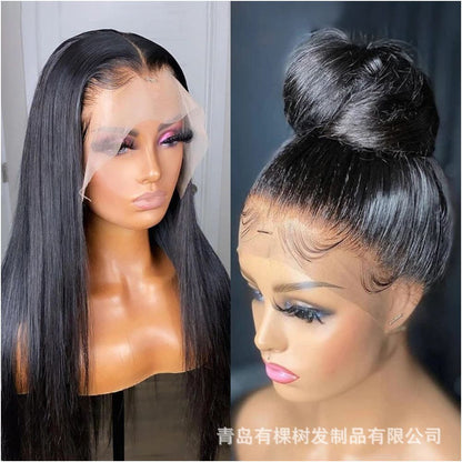 Qingdao Youkeshu Hair Products Co Ltd European and American wig new matte high temperature silk synthetic front bud