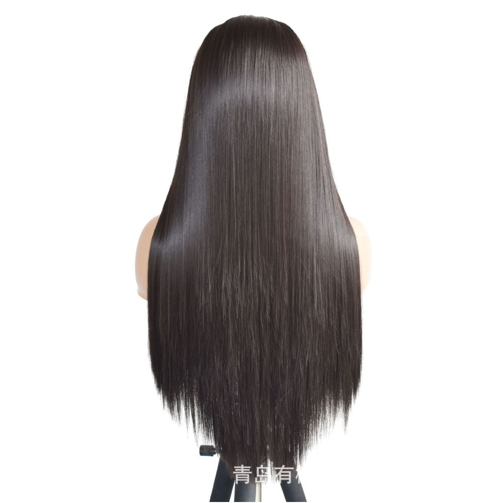 Qingdao Youkeshu Hair Products Co Ltd European and American wig new matte high temperature silk synthetic front bud
