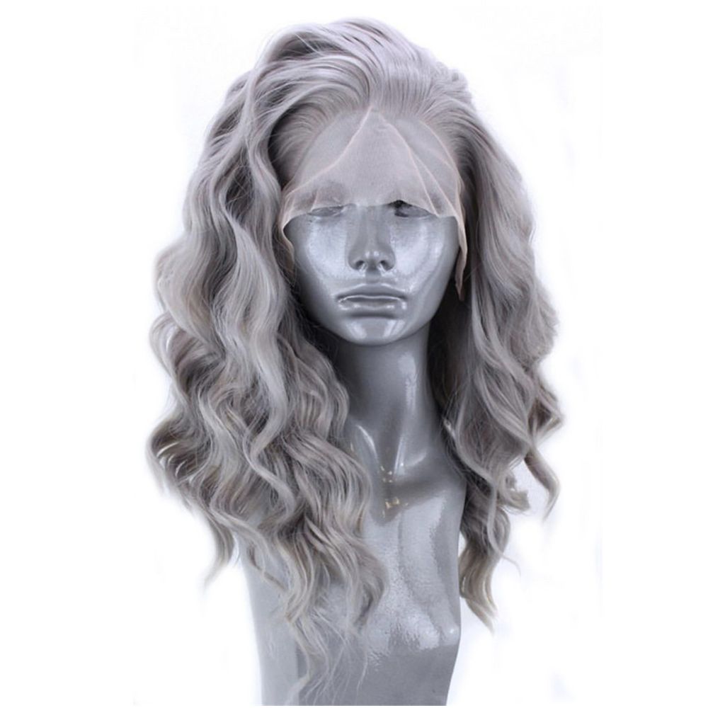 1688 Qingdao Youke Tree Hair Products Co Ltd Wig Women s Middle School Curly Hair European and American Chemical Fiber Front Lace Headset image 2