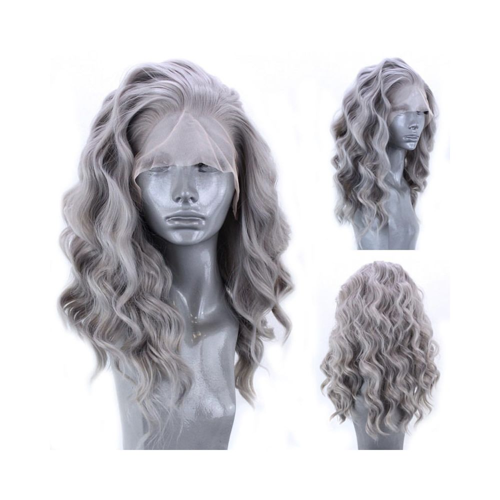 1688 Qingdao Youke Tree Hair Products Co Ltd Wig Women s Middle School Curly Hair European and American Chemical Fiber Front Lace Headset image 3