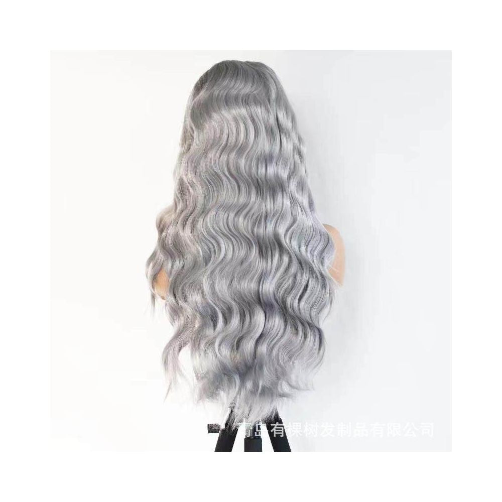 1688 Qingdao Youke Tree Hair Products Co Ltd European and American Wig Amazon Foreign Trade Wig Grey Large Roll image 3