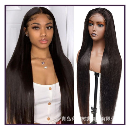 1688 Qingdao Youke Tree Hair Products Co Ltd Wig European and American natural transition synthetic fiber front bud image 5
