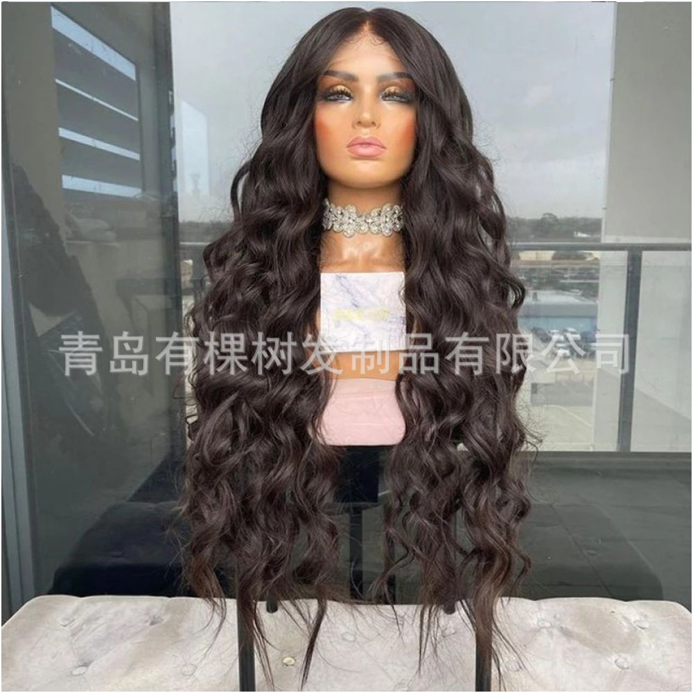 1688 Qingdao Youkeshu Hair Products Co Ltd Lace Wigs Hot Selling Long Curly Wigs for Women Hand knitted image 0