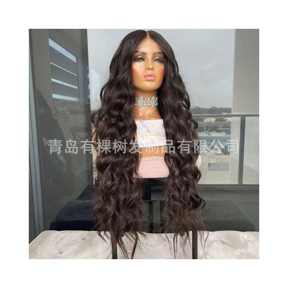 1688 Qingdao Youkeshu Hair Products Co Ltd Lace Wigs Hot Selling Long Curly Wigs for Women Hand knitted image 1