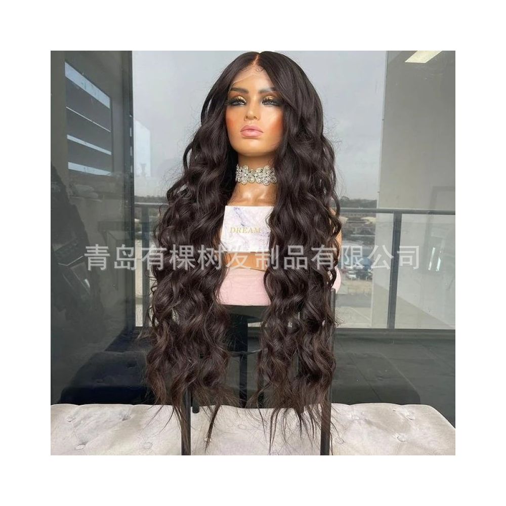1688 Qingdao Youkeshu Hair Products Co Ltd Lace Wigs Hot Selling Long Curly Wigs for Women Hand knitted image 2