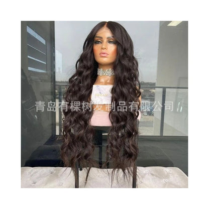 1688 Qingdao Youkeshu Hair Products Co Ltd Lace Wigs Hot Selling Long Curly Wigs for Women Hand knitted image 2