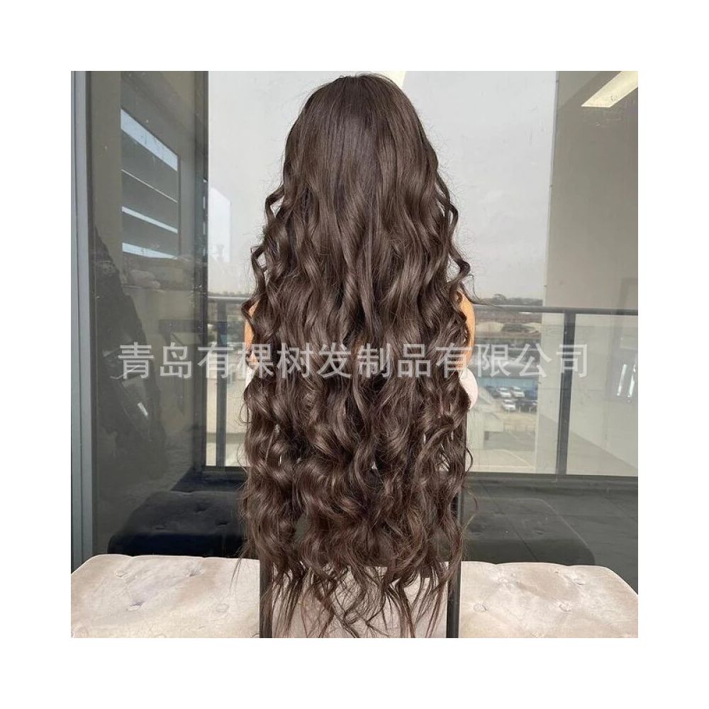 1688 Qingdao Youkeshu Hair Products Co Ltd Lace Wigs Hot Selling Long Curly Wigs for Women Hand knitted image 3