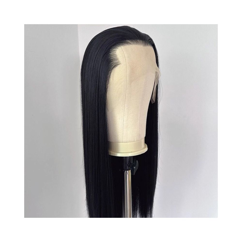 Antique Hanfu Wig Set for Men Ancient Costume Hand Hooked Beauty Sharp Cosy Style Full Top Black Long Straight Hand Hooked Long Wearing Straight Hair image 2