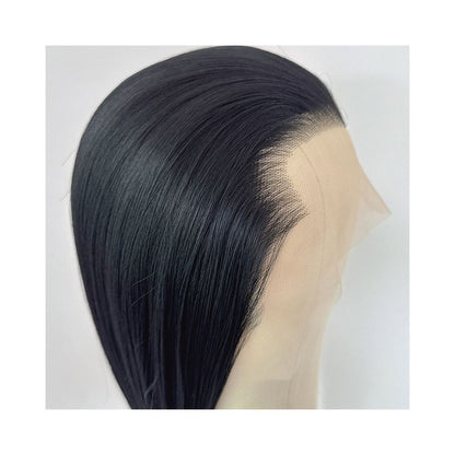 Antique Hanfu Wig Set for Men Ancient Costume Hand Hooked Beauty Sharp Cosy Style Full Top Black Long Straight Hand Hooked Long Wearing Straight Hair image 3