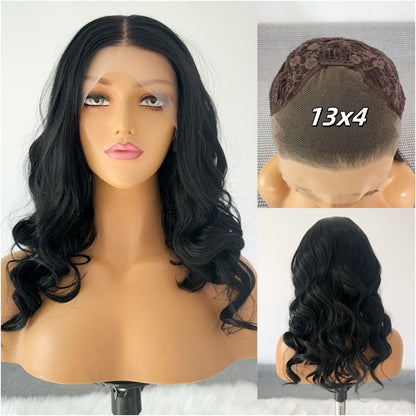 Black Forehead Lace Wig Full Headset Matte High Temperature Silk 13x4 Hand Hook Wig Long Straight Versatile Cosy Female