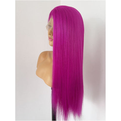 Zitanghuan Rose Red Wig Multi purpose Cosplay High Temperature Silk Hand Crochet Lace Wig Full Headpiece Long Straight Hair Biqi image 3