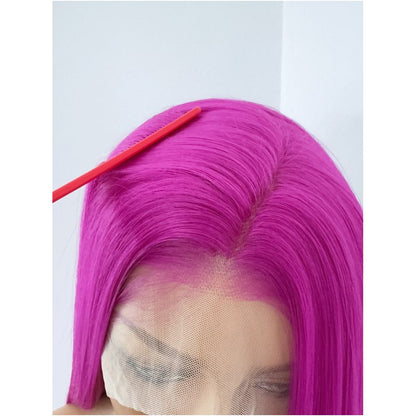 Zitanghuan Rose Red Wig Multi purpose Cosplay High Temperature Silk Hand Crochet Lace Wig Full Headpiece Long Straight Hair Biqi image 4