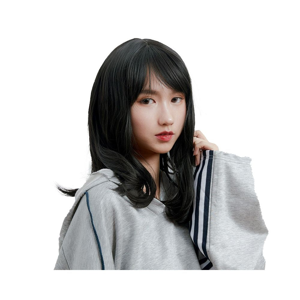 Ultra black wig set full top full head set women s high temperature silk long straight hair simulation high breathability cosplay wig image 2