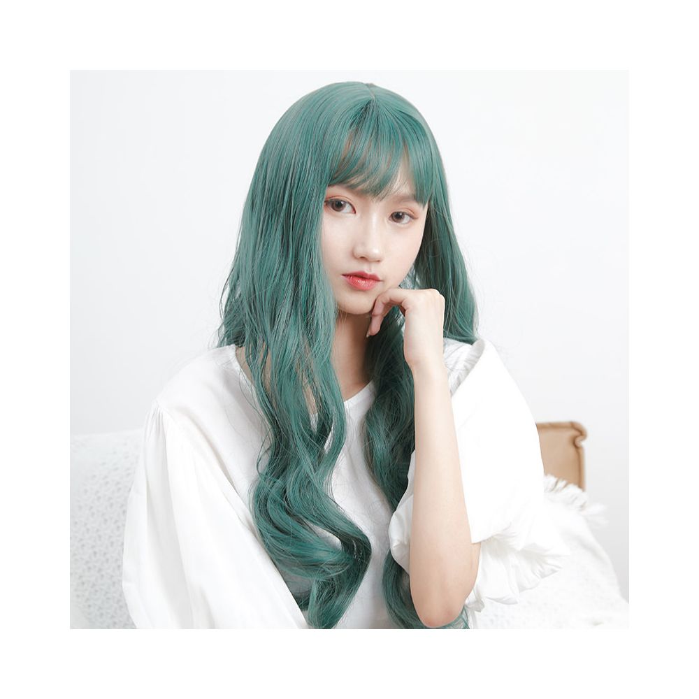 Ultra black wig set full top full head set women s high temperature silk long straight hair simulation high breathability cosplay wig image 3