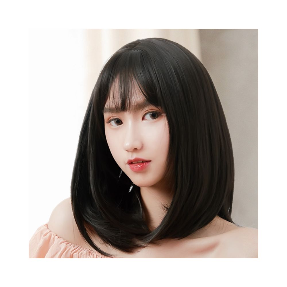 Ultra black wig set full top full head set women s high temperature silk long straight hair simulation high breathability cosplay wig image 4