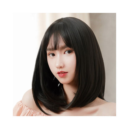 Ultra black wig set full top full head set women s high temperature silk long straight hair simulation high breathability cosplay wig image 4