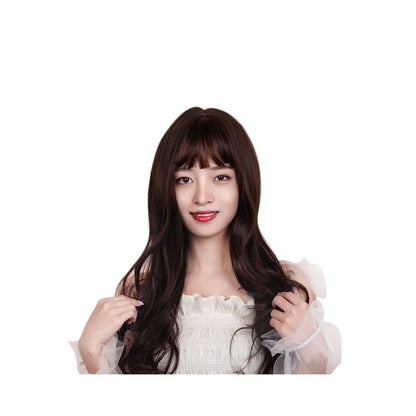 Ultra black wig set full top full head set women s high temperature silk long straight hair simulation high breathability cosplay wig
