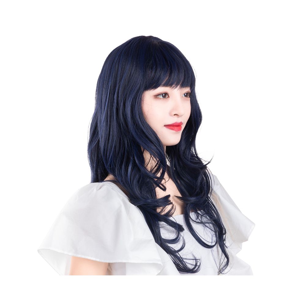 Ultra black wig set full top full head set women s high temperature silk long straight hair simulation high breathability cosplay wig