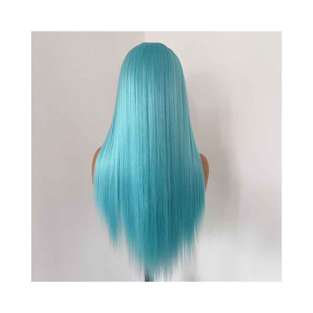 Ao Run Blue Wig Set Long Straight Hair 13x4 Hand Hook Lace Wig Full Headset Women s Chemical Fiber Anime COS Versatile