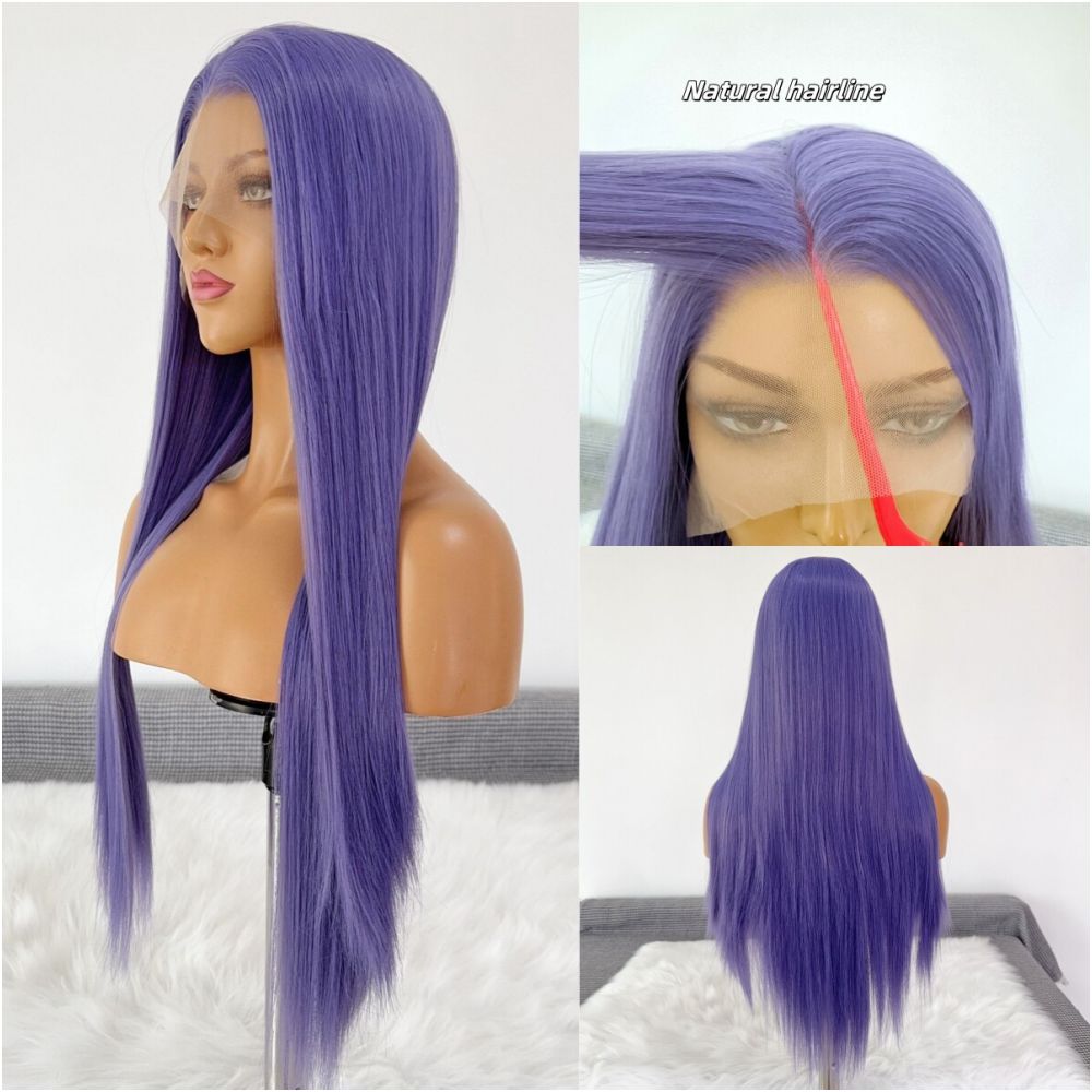 Lilase Night Haze Purple Wig Long Straight Hair Full Head Cover COS Wig Versatile Anime anime Wig Girl image 1
