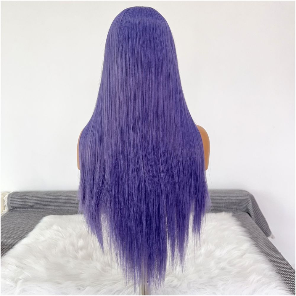 Lilase Night Haze Purple Wig Long Straight Hair Full Head Cover COS Wig Versatile Anime anime Wig Girl