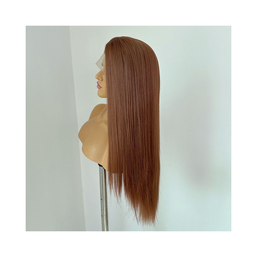 Sakura Hazelnut Brown Wig Full Headset Long Straight Hair Versatile Hairy Girl Cosy Wig Female Hand Hook Lace 13x4 image 4