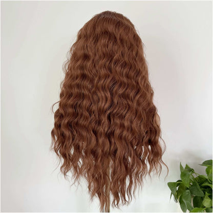 Sakura Hazelnut Brown Wig Full Headset Long Straight Hair Versatile Hairy Girl Cosy Wig Female Hand Hook Lace 13x4