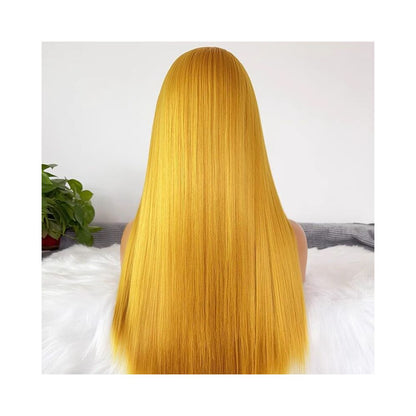 Doria Golden Wig Full Headset Curly Long Hair Hand Hook Lace 13x4 Heat Resistant High Temperature Silk Wig Cos