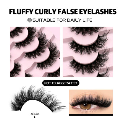 GROINNEYA Thick cat s eye one piece false eyelashes No need for eyeliner natural false eyelashes image 2