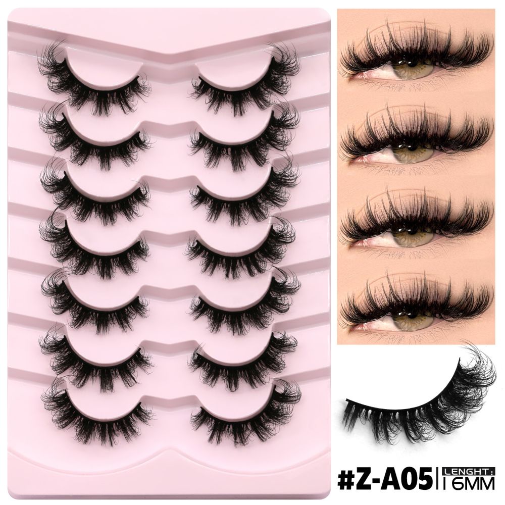 GROINNEYA Thick cat s eye one piece false eyelashes No need for eyeliner natural false eyelashes
