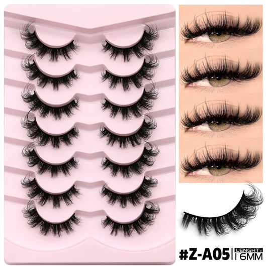 GROINNEYA Thick cat s eye one piece false eyelashes No need for eyeliner natural false eyelashes