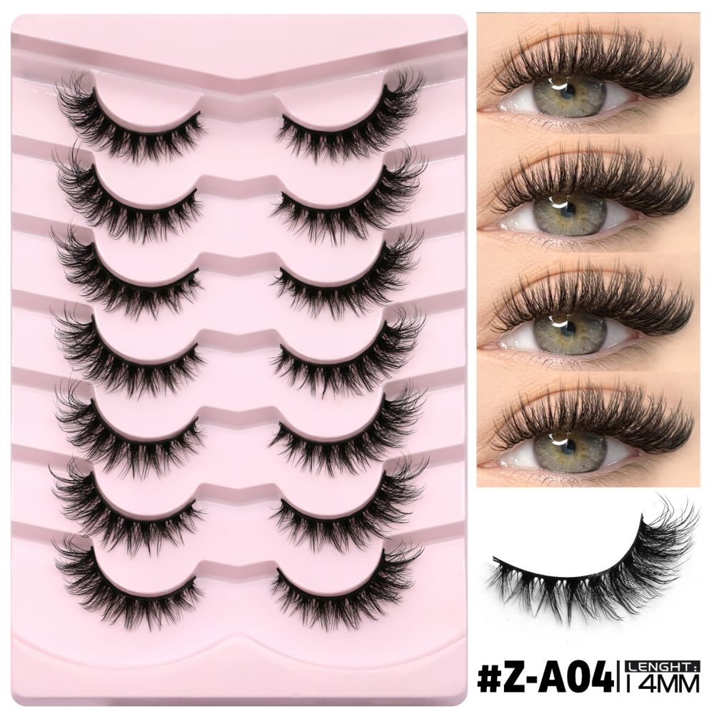GROINNEYA Thick cat s eye one piece false eyelashes No need for eyeliner natural false eyelashes
