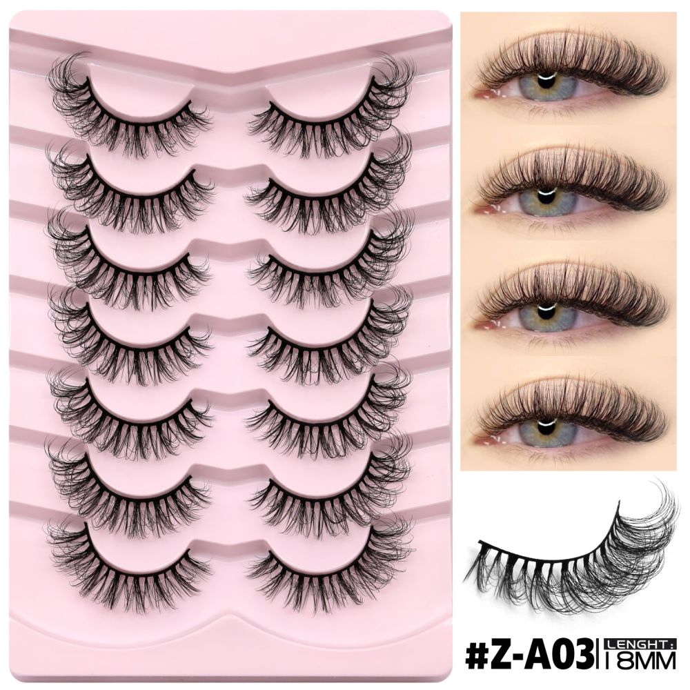 GROINNEYA Thick cat s eye one piece false eyelashes No need for eyeliner natural false eyelashes